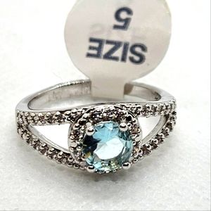 Aquamarine Ring Sz 5